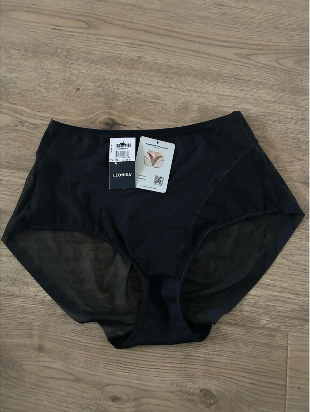 LEONISA Super Comfy Compression Panty 012657 Black Size XXL